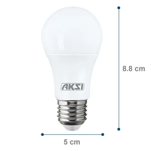 Foco LED Aksi 5W A19 Base E27 Luz Cálida