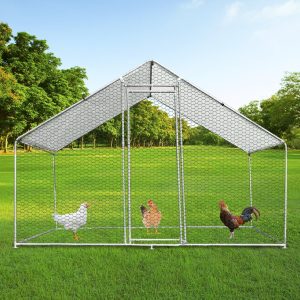 Jaula Aves de Corral Valla Cercado Caja Pollos Acero Pollos 4m x 2m x 2m