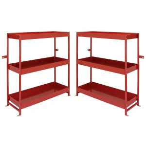 2 Estanterías Metálicas Rojas para Furgoneta (Modelo Volcano)