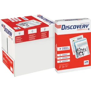 CAJA DE PAPEL BOND DISCOVERY CARTA 97 % BLANCURA 10 PAQUETES CON 500 HOJAS 75 GR