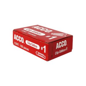 Clip cuadrado Acco P1680 caja con 100 pzas.