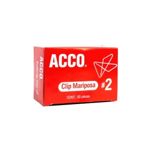 Clip mariposa número 2 p1720 caja con 50 pzas.