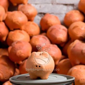 Alcancía Marrano de Barro Tradicional #1