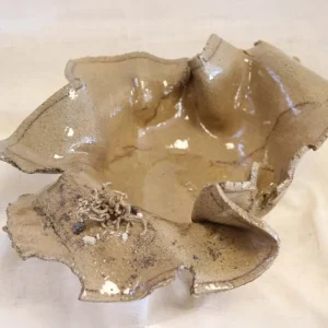 Fuente Ceramica Artesanal Anémona  Natural