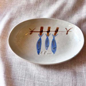 Fuente Ceramica ovalada mediana Sardinas
