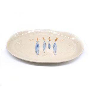Fuente Ceramica ovalada Sardinas