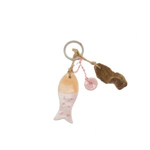 LLavero Ceramica Artesanal Pez Salmón