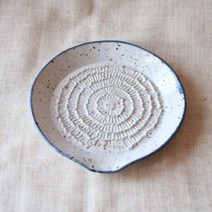 Plato Rallador de Cerámica filo Azul