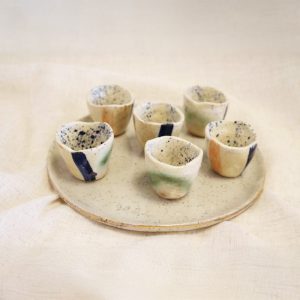 Set de chupitos de cerámica Nijar moderna