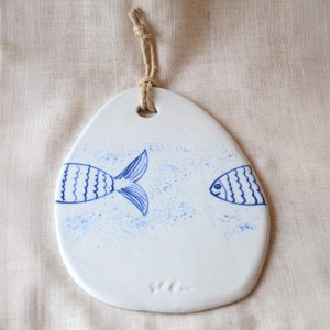 Tabla Cerámica Pez y Cola