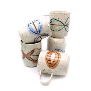 Taza Cerámica Artesanal Pez Alga